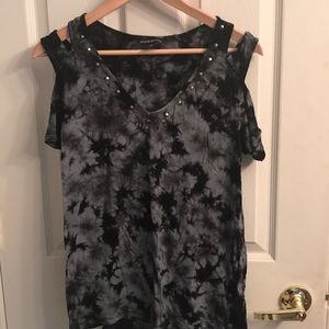 Open shoulder studded shirt from Rock &Republic